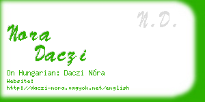 nora daczi business card