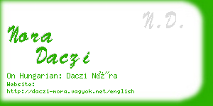 nora daczi business card